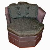 Octagonal swivel club chair