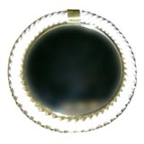 Table Mirror with Twisted Rope Form Glass Frame by Barovier