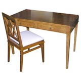 Oak Desk with Matching Chair by Jacques Adnet