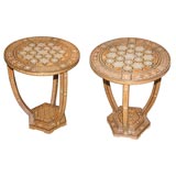 Pair of Syrian mid-century side tables.