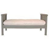 19THC ORIGINAL GREY PAINTED DAY BED