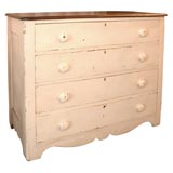 Antique 19THC ORIGINAL PAINTED CHEST OF DRAWERS/COTTAGE STYLE