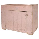 19THC ORIGINAL DUSTY ROSE PAINTED DRY SINK