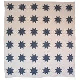 Antique 100-1920 DARK BLUE STARS QUILT