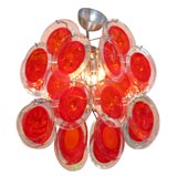 1970's Vistosi Disc Light Fixture (Red)