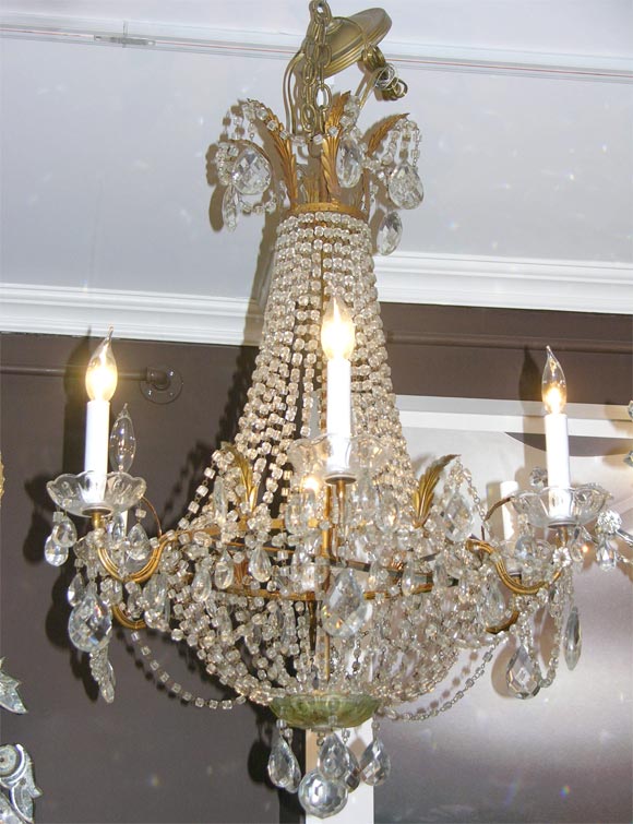 1930's Italian Beaded Chandelier