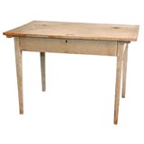 Antique 19THC ORIGINAL SAGE GREEN PAINTED LIFT TOP DESK FROM NEW ENGLAND