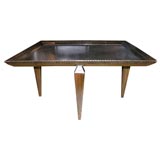 Square dark oak coffee table