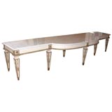 Unusual Louis XVI Long Low Marble Top Console