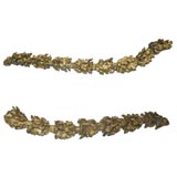 18th century carved oak leaf and acorn fragments