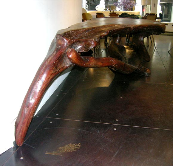 Wood Unique Monumental Root Table For Sale