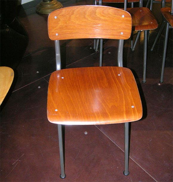 Mid-20th Century Set of Eight Unusual Friso Kramer Chairs For Sale