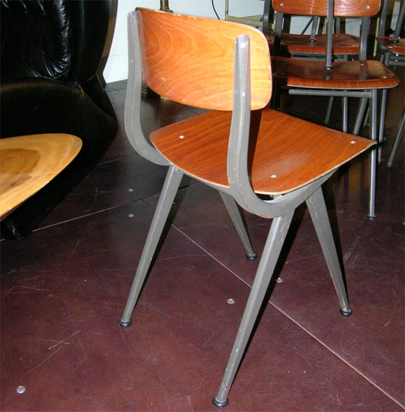 Set of Eight Unusual Friso Kramer Chairs For Sale 1