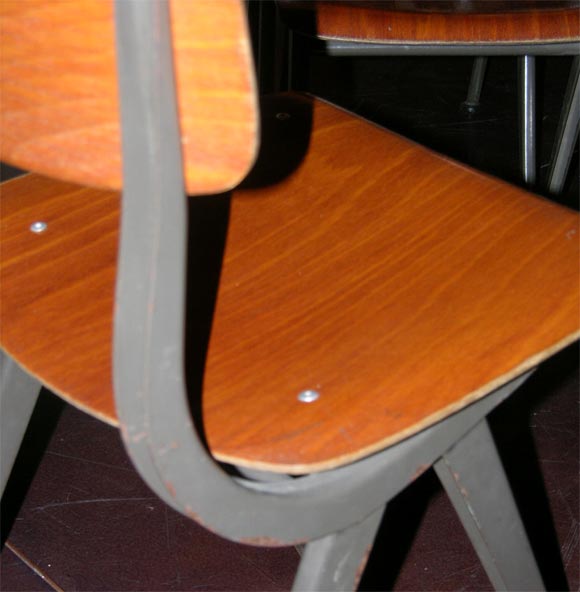 Set of Eight Unusual Friso Kramer Chairs For Sale 3