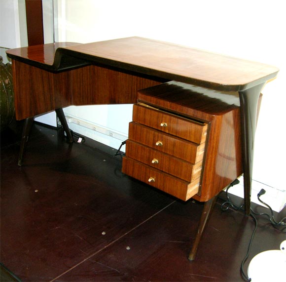 Italian Rosewood Desk For Sale 3