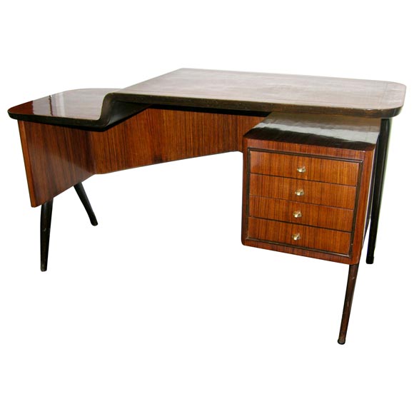 Italian Rosewood Desk For Sale