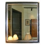 Art Deco Silver Leaf and Black Lacquer Mirror