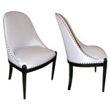 Pair of Gondola Back Dining Chairs