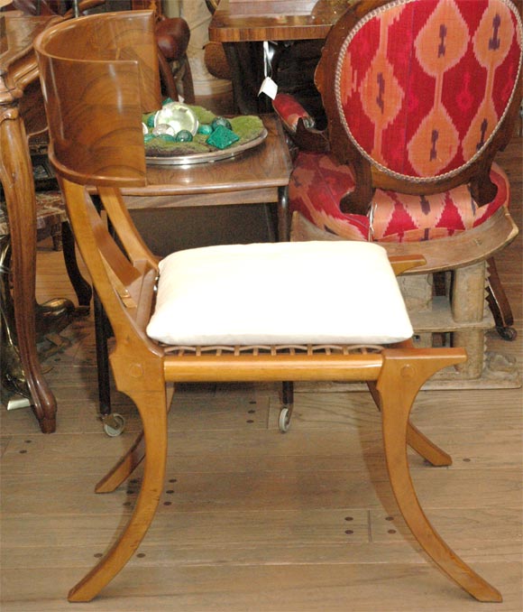 Pair of Robsjohn Gibbings by Saridis Klismos Chairs 1
