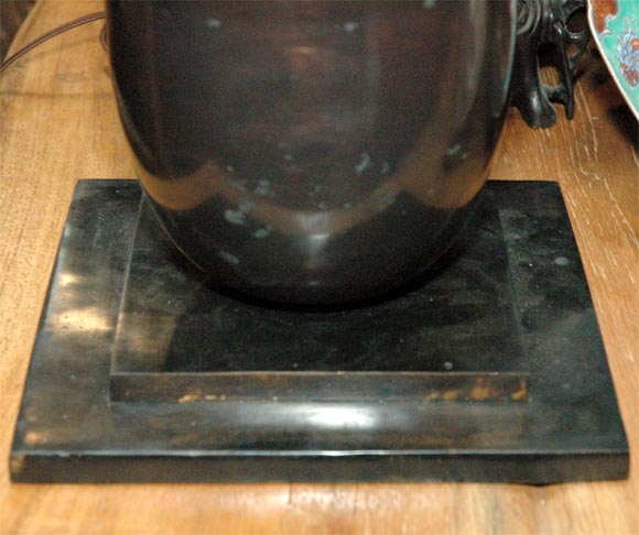 Contemporary Bronze Lingum Lamp For Sale