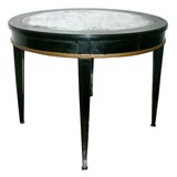 Ebonized Round Table by Jansen