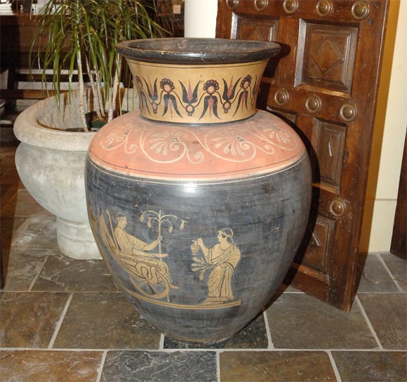 Monumental "Grand Tour" terra cotta olive jar