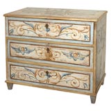 A 19th Century Continental Painted and Decorated Commode
