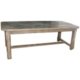 French Tin Top Dining Table