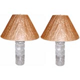 Rock Crystal Cylinder Cut Lamps