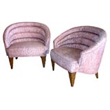Pair of Edward Wormley petite club chairs