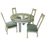 Fabulous James Mont Round Table + Four Chairs