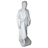White Marble Sculpture of Dante Alighieri