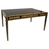 Signed Maitland Smith Writing Table in Tortoise and Bone