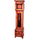Retro RARE MONUMENTAL ORIENTAL LACQUERED CLOCK BY JAMES MONT