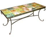 #1379 Ceramic tile cocktail table