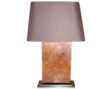 #1403 Pair of olivewood plank lamps