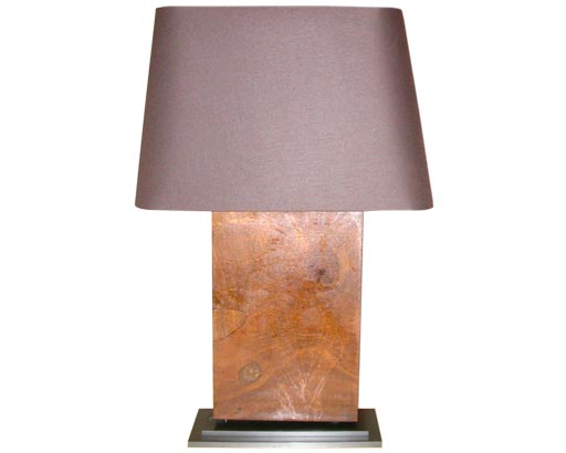 #1403 Pair of olivewood plank lamps