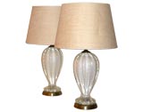 Pair of Murano glass lamps by Barovier