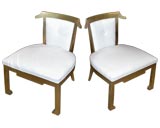 A pair of italian side chairs.