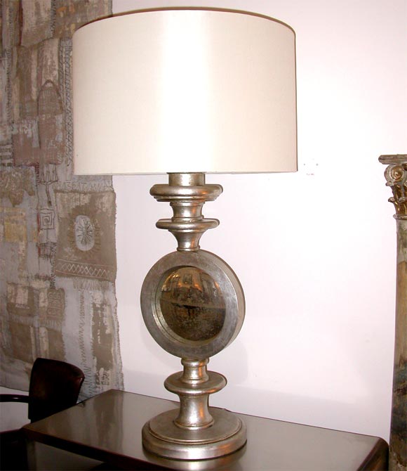 Silver Leaf oversize table lamps...<br />
Also available 24