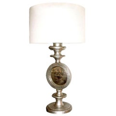 Eccola's Custom Silver Leaf / Antique Mirror Lamp