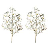 Vintage Pair of Tole Espalier Lemon Trees