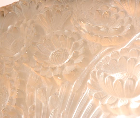 A Wall Mirror with Trumeau Glass Panel by Rene Lalique 1