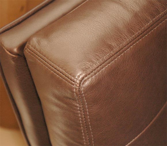 armless leather chair