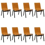 French Wood School Chairs in the style of Prouve