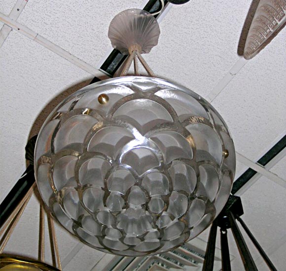 "Rinceaux" Art Deco Chandelier by Rene Lalique