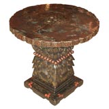 Lacquered Pedestal Table