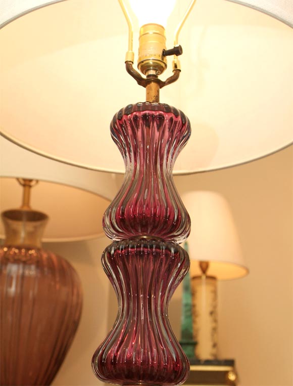 Ribbed Venini Table Lamp For Sale 2