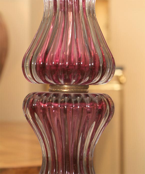 Ribbed Venini Table Lamp For Sale 3