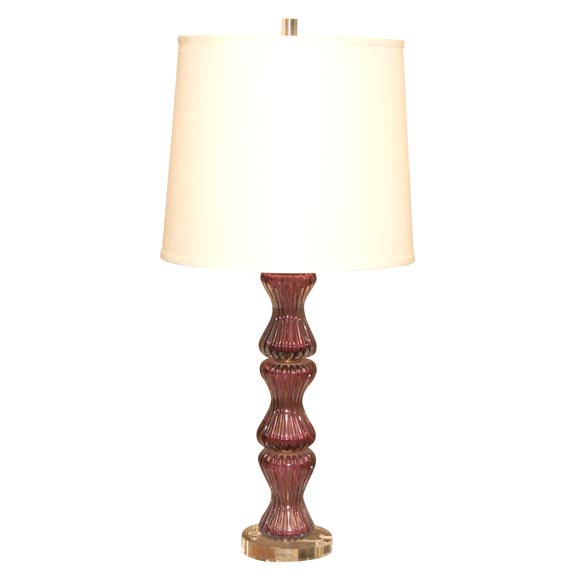 Ribbed Venini Table Lamp For Sale